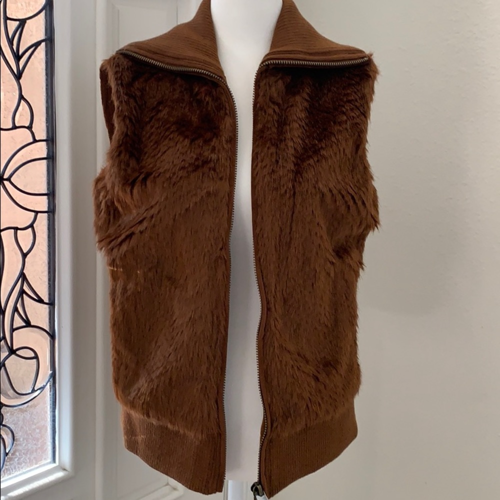 Adrienne Landau women’s faux fur vest size Small